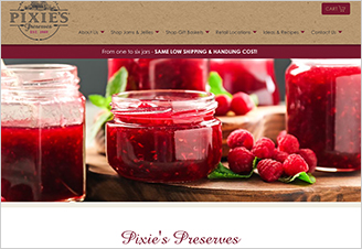 Pixie's Preserves Website