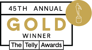 Telly 45th Winners Badges gold winner